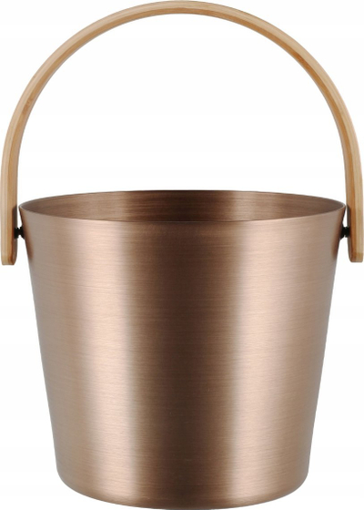Kovë saune Rento Champagne Bamboo, 5L, metalike, dorezë bambuje