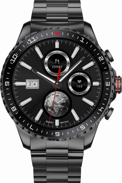 Orë inteligjente Gravity GT16 2, për meshkuj, smartwatch, e zezë