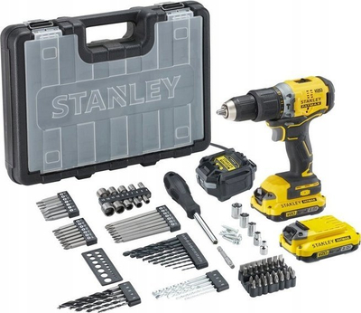 Stërvitëse goditëse pa kabllo Stanley Fatmax V20 SFMCD715D2A-QW, 18V, 2x2.0Ah, e verdhë