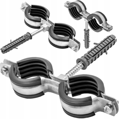 Kapëse tubash Hydroland Single Clamp, me gomë, 1/2" 20-24mm, metalike