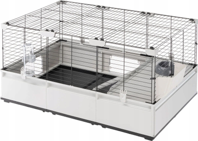 Kafaz për lepuj Ferplast Modular Cage 2, 109x72x56 cm, metal edhe plastikë, gri