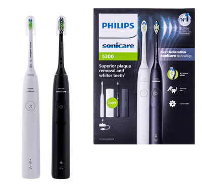 Furçë dhëmbësh elektrike Philips Sonicare Series 5300 HX7109/01, 2 nivele intensiteti, kontroll presioni, e bardhë