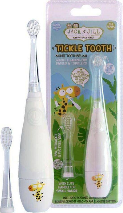 Furçë dhëmbësh elektrike Jack N Jill Kids Tickle Tooth, sonic, me dritë LED, për fëmijë