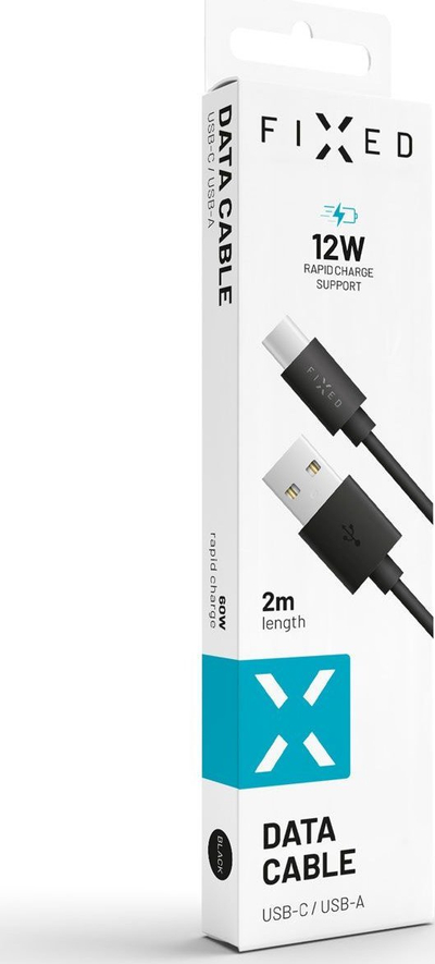 Kabllo USB Fixed, USB A në USB C, 2 m, i zi