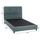 Shtrat gjumi Dolores HM648.27, për dyshek 120x200 cm, material Nubuck, jeshile e çelët