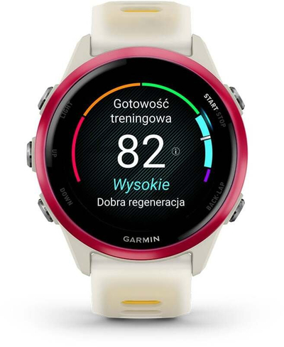 Orë sportive Garmin Forerunner 570, GPS, AMOLED, bardhë verdhë
