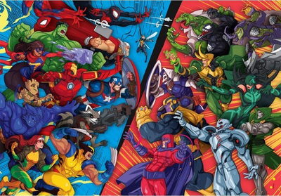 Puzzle Clementoni Marvel Heroes Vs Villains, 104 copa, shumëngjyrësh