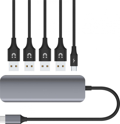 USB HUB Unitek A 3.0 (H1107A), 5 GB, e hirtë