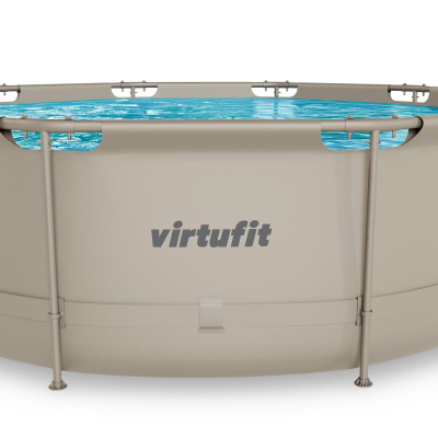 Pishinë kopshti VirtuFit Round Pool, 366 cm, me pompë filtri, bezhë