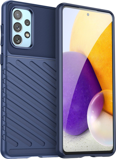 Këllëf Thunder Case Armored për Samsung Galaxy A73, dy shtresa, mbron nga goditjet, blu