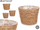 Set shporta dekorative Giftdecor Rustic, 3 copë, të rrumbullakëta, ngjyrë natyrale