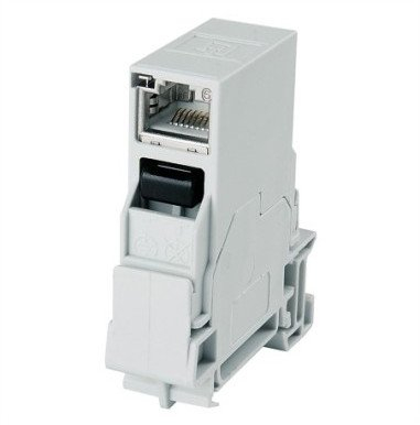 Konnektor RJ45 Telegärtner 100007437, 8P8C, Cat5 Cat6 Cat7, gri e çelët
