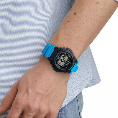 Orë dore për meshkuj Casio W219H-2A2VEF, e zezë