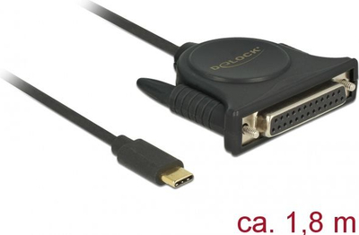 Kabllo USB-C > Adapter Parallel 25-polig, 1,80 m