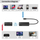Adapter USB C në HDMI Microconnect Extender Via, video cilësi e lartë, dizajn kompakt, i zi