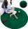Tapet rrumbullak Strado Round Rug Rabbit, 140x140 cm, antirrëshqitës, jeshile shishe