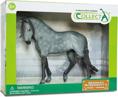Figurë kali Collecta Andalusian Stallion, përpjesëtim 1:12, gri me pika të errëta
