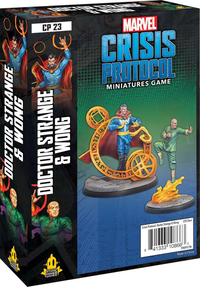 Zgjerim lojë me miniatura Marvel Crisis Protocol Doctor Strange dhe Wong, set figurash, për lojë bazë