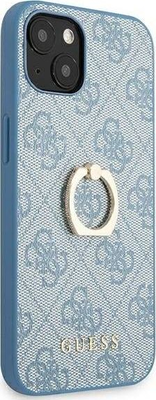 Mbulesë telefoni Guess GUHCP13S4GMRBL për iPhone 13 mini 5.4\", me unazë, blu
