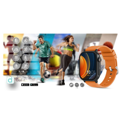 Ora inteligjente Gravity GT15-2, ekran 2.04", Bluetooth për thirrje, portokalli me të zezë