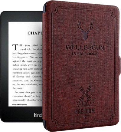 Kapak mbrojtës Strado Smart Motto për Kindle Paperwhite 1/2/3, plastik, i kuq