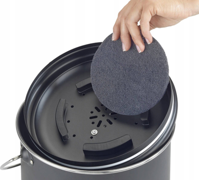 Kosh komposti WENKO Nero, 6L, me 3 filtera karboni aktiv, i zi