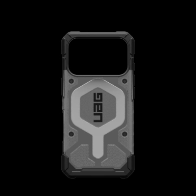 Mbrojtëse telefoni UAG Pathfinder Clear MagSafe për iPhone 17 Pro, kundër goditjeve, transparente, argjendtë