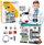 Set lodër mjekësor LeanToys Medical Counter, 61 aksesorë, drita dhe tinguj, shumëngjyrësh