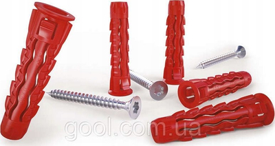 Dibela universale Klimas Wkręt-met SFXP-08040050, 8x50 mm, set 100 copë, e kuqe