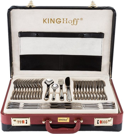 Set takëme KingHoff GLOSS KH-3510, 72 pjesë, të argjendta