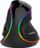 Mouse vertikal DELUX, me kabllo, 4000 DPI, RGB, i zi