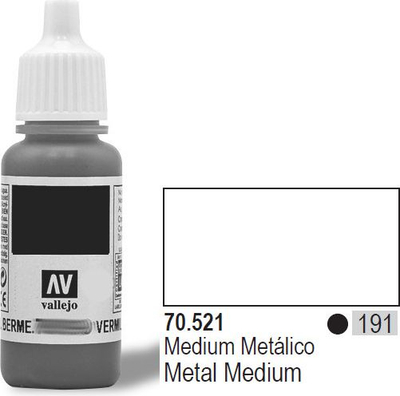 Medium akrilik Vallejo Model Color Metal Medium, 17ml, me efekt metalik
