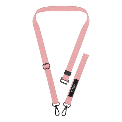 Rrip telefoni Tech-Protect C6S Rope Crossbody, 2 në 1, i rregullueshëm, rozë e hapur