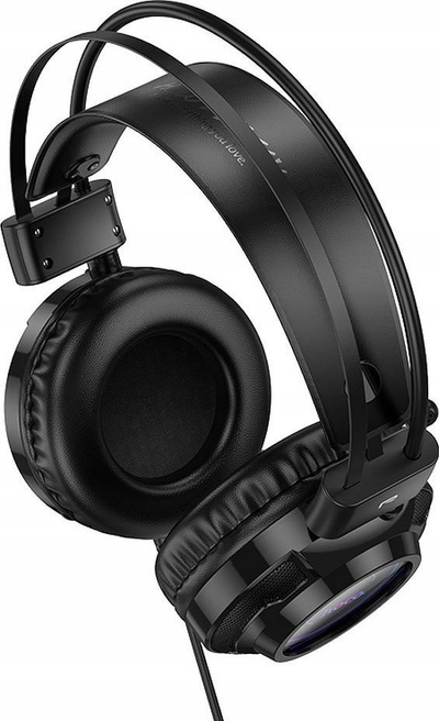 Гејминг слушалки Hoco W110, USB A и 3.5 mm, микрофон, 2 m, црни