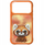 Футрола за телефон Nimmy Big Eyed Pet 2.0 Raccoon за ајфон 17 Про Макс, тврда футрола, со 3Д фигура, портокалова