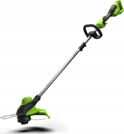 Trimer bari Greenworks Basic G24X2LT, 2x24V, bosht i palosshëm, jeshil