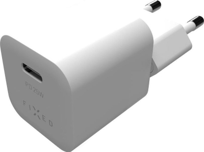Karikues muri FIXED PD Rapid Charge Mini, 25W, USB C, i bardhë
