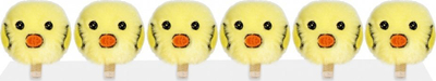 Kllipa druri CRAFT WITH FUN Chicken, 2cm, set 6 copë, shumëngjyrëshe