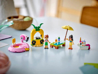 Lodër ndërtimi LEGO Friends 42658 Unicorn and Flamingo Pool Party, set ndërtimi, 5+ vjeç, shumëngjyrëshe