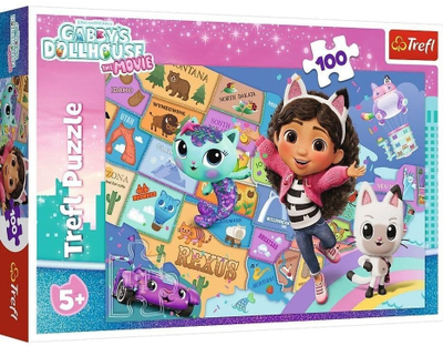 Puzzle Trefl Gabby's Dollhouse The Movie, 100 copa, shumëngjyrësh