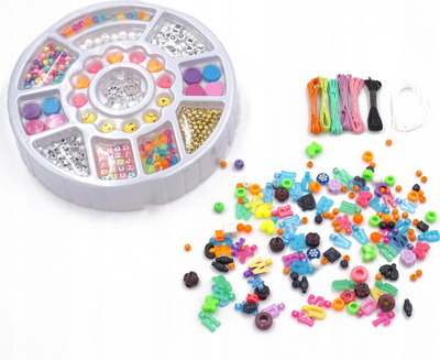 Set lodër bizhuterish Jewelry Studio, 15+ pjesë, me rruaza dhe fije, shumëngjyrësh