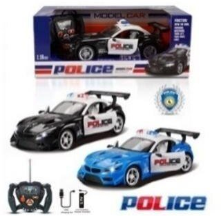 Makina policie me telekomandë Madej Police R/C, shkalla 1:16, drita, dyer që hapen