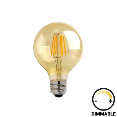 Llambë LED G95 Llambë pakoworld me errësim 4W E27 200-220V ngjyrë qelibar