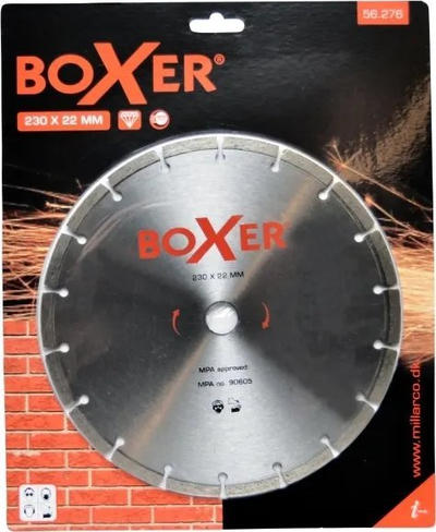 Disk prerës me diamant Boxer, 230mm, i segmentum, për gur edhe beton