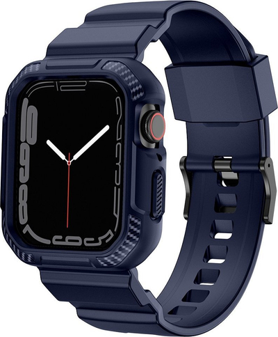 Rrip me mbrojtëse Kingxbar CYF106 për Apple Watch SE 8 7 6 5 4 3 2 1, 41 40 38 mm, blu