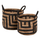 Set korbë dekorative 2-pjesësh Φ36x32-40Hcm (HM7846.02), zezë