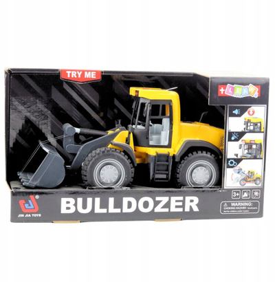 Lodër ekskavator Bulldozer Construction, drita dhe zë, kovë lëvizëse, i verdhë