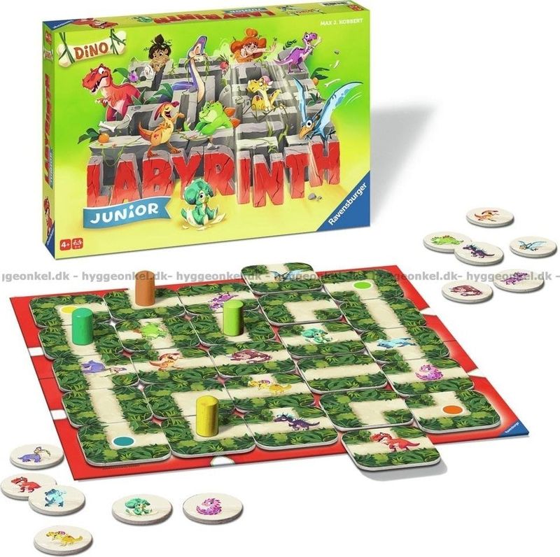 Loja me tabela Ravensburger Dino Junior Labyrinth, labirint për fëmijë, me dinosaurë, shumëngjyrëshe