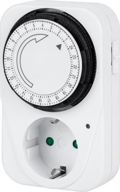 Prizë me kohëmatës analog Kemot TS WF1 URZ2001 5, 24 orë, 3500W, e bardhë