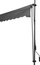 Tendë ballkoni Pro Garden Sunshade, 250 x 120 cm, me manivelë, gri e errët